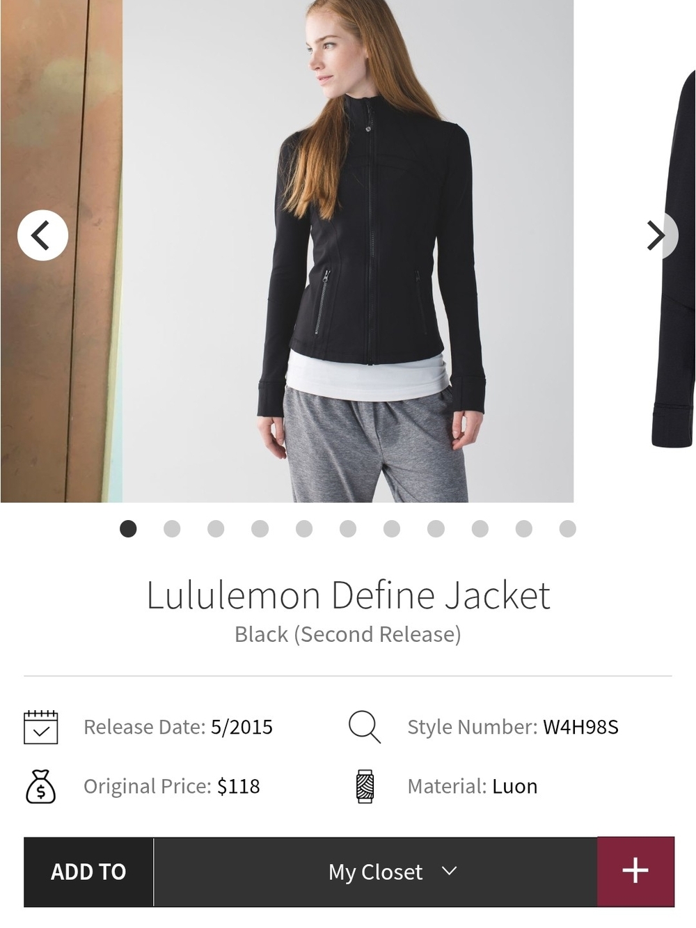 Lululemon Jacket - Picture 3 of 10